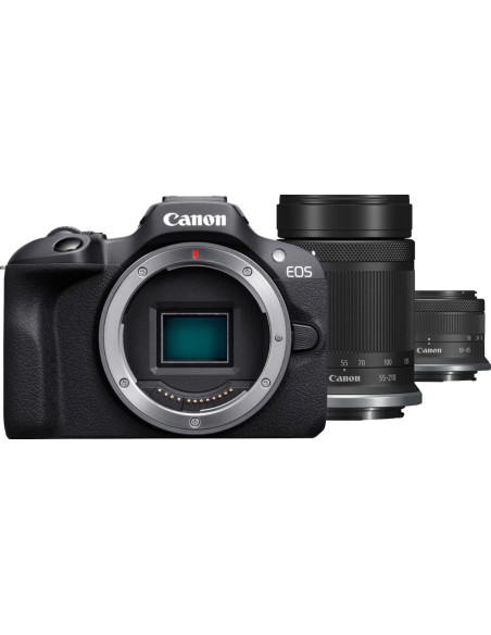 EOS R100 + RF-S 18-45mm f /4.5-6.3 Is STM + RF-S 55-210mm f / 5-7.1 is STM